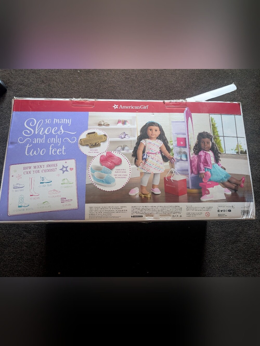 American Girl So Many Shoes And Only Two Feet New Open Box